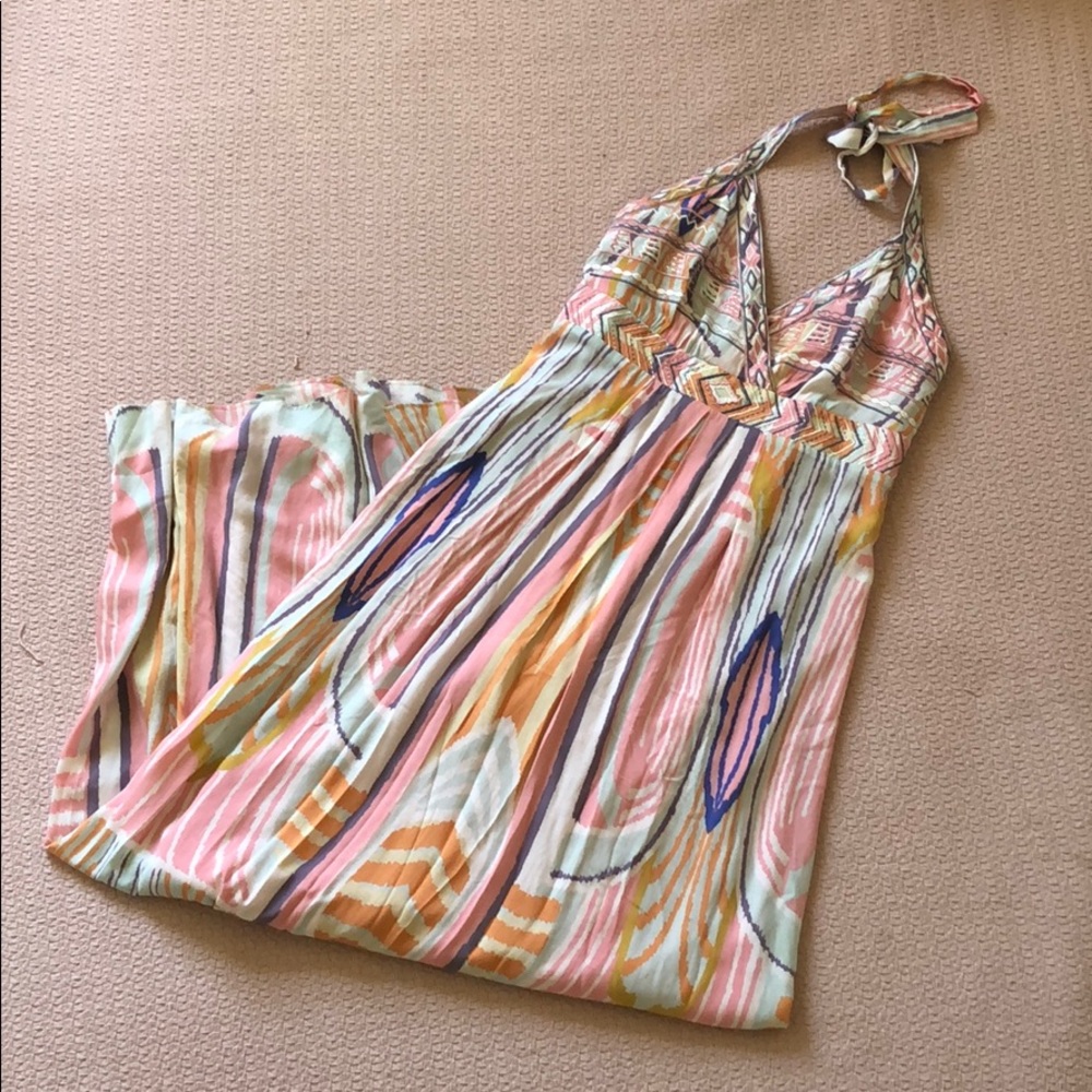 Jessica Simpson Halter Top Maxi Dress - Pink